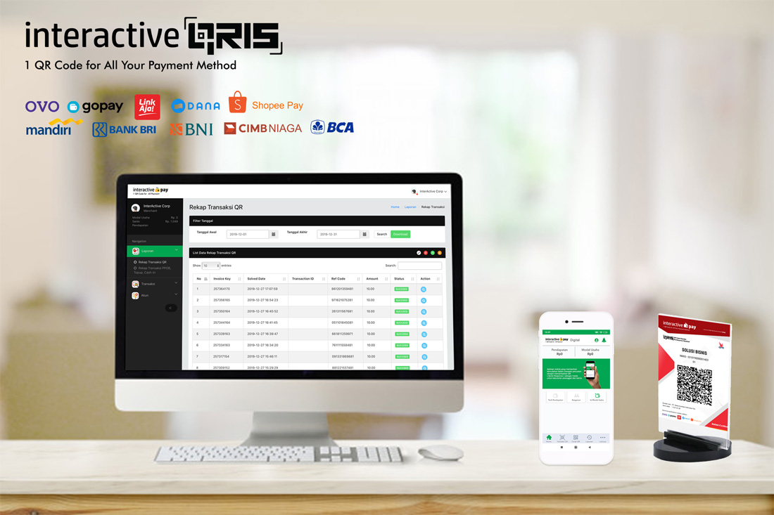 Integrasi InterActive Pay, Satu QR Code untuk semua Payment